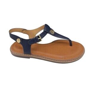 Tommy Hilfiger Bennia Thong Flat Sandals Blue Women’s Size 6M NEW